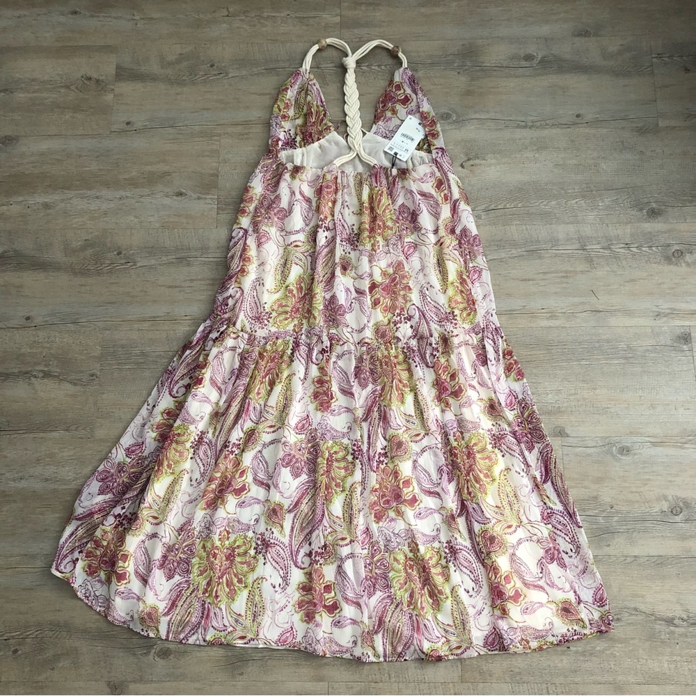 ZARA PRINTED OPEN BACK DRESS- M - Picture 2 of 4